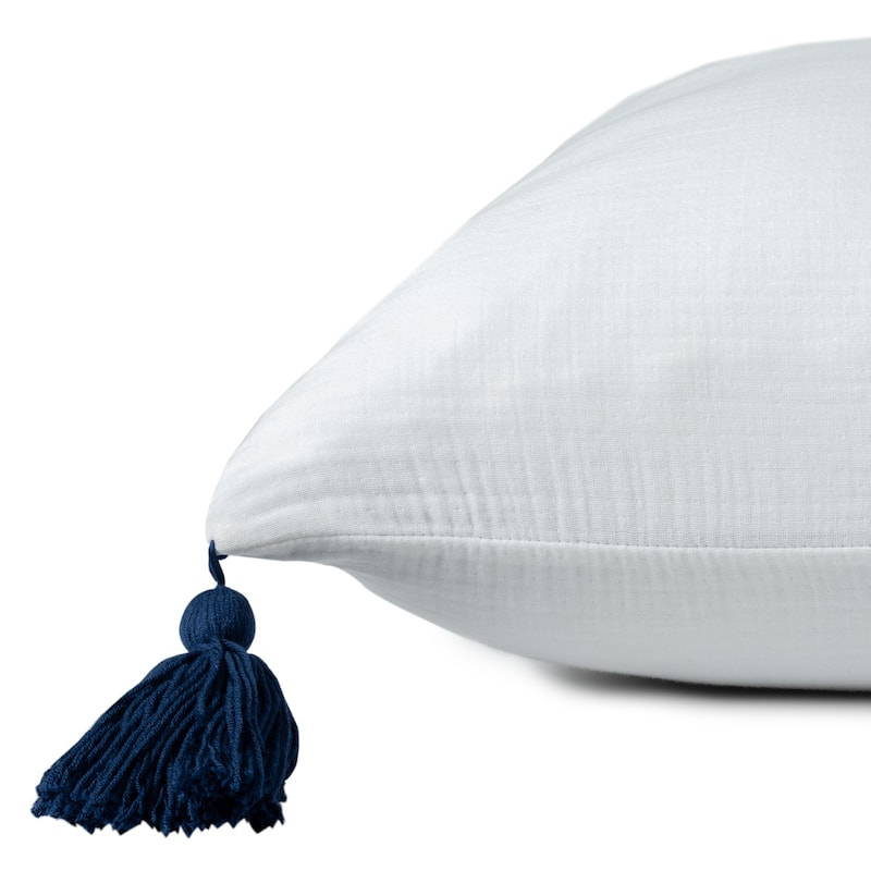 Sevita Solid Tasseled Turkish Cotton Throw Pillow
