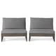 preview thumbnail 28 of 36, Sherwood Outdoor Club Chairs (Set of 2) by Christopher Knight Home