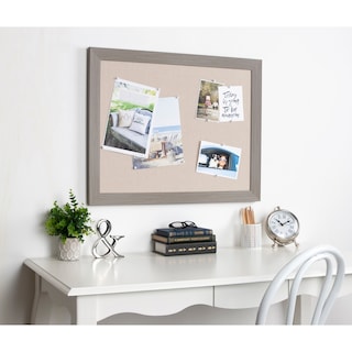 DesignOvation Beatrice Framed Linen Fabric Pinboard