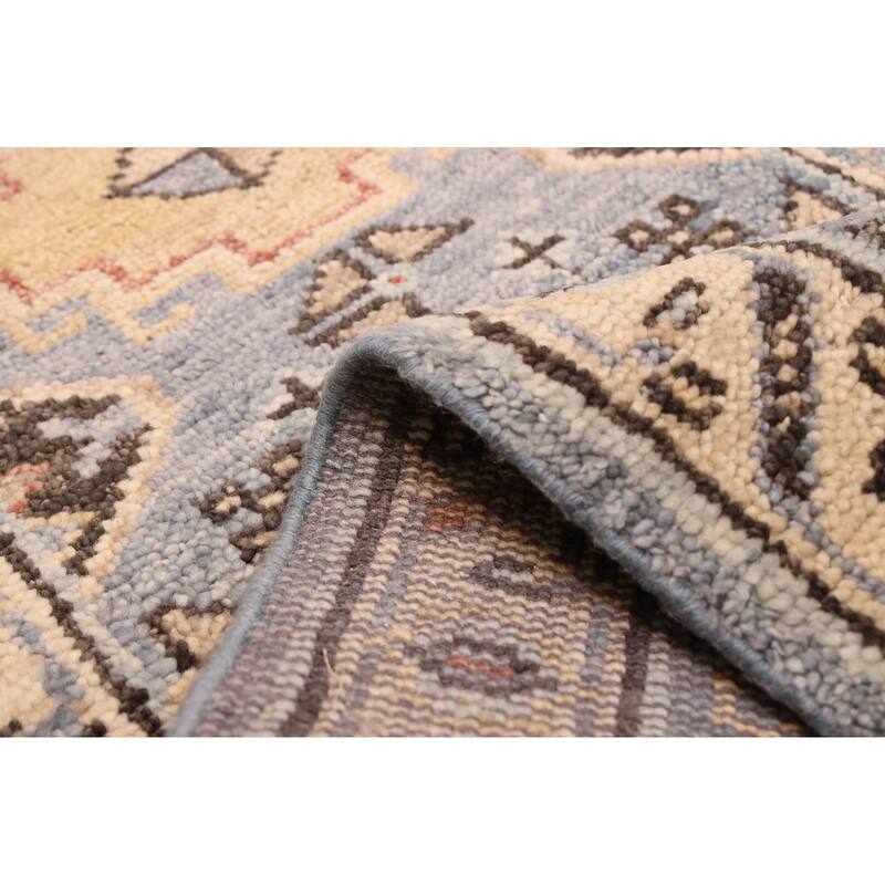 ECARPETGALLERY Hand-knotted Jules Serapi Light Denim Blue Wool Rug - 2'6 x 7'10