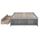 preview thumbnail 8 of 16, Full Size Platform Bed with Bed-end Storage Case & 2 Storage Drawers, Wooden Storage Bed Frame for Children Teens Adults Bedroom