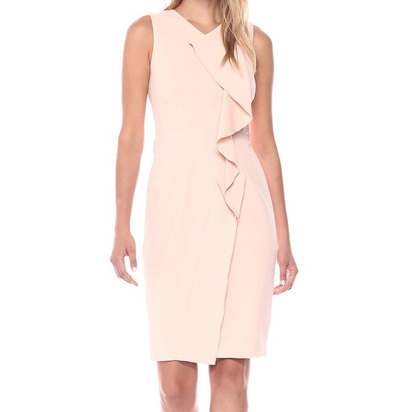 Pink Ruffle Front Dresses