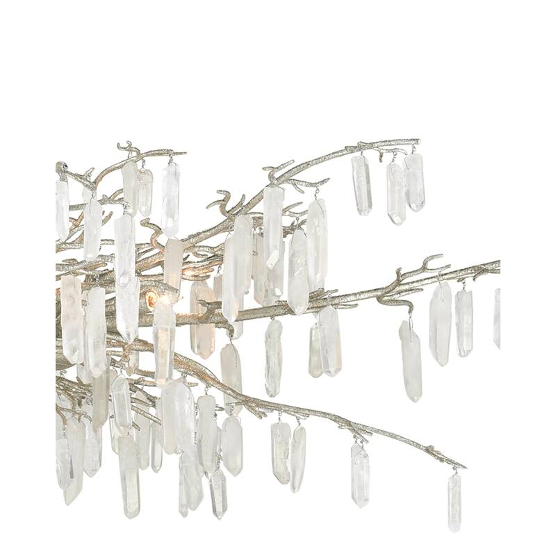 Currey & Company Forest Dawn Silver Chandelier - 23"h x 60.25"dia
