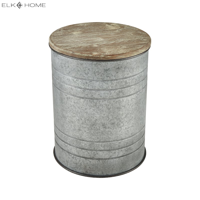 Elk Home Cannes Galvanized Metal 16 Inch Wide Accent Table