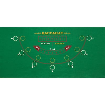 36"x72" Casino Baccarat Tabletop Layout Felt, Casino Table Top Cover Mat - Layout Felt