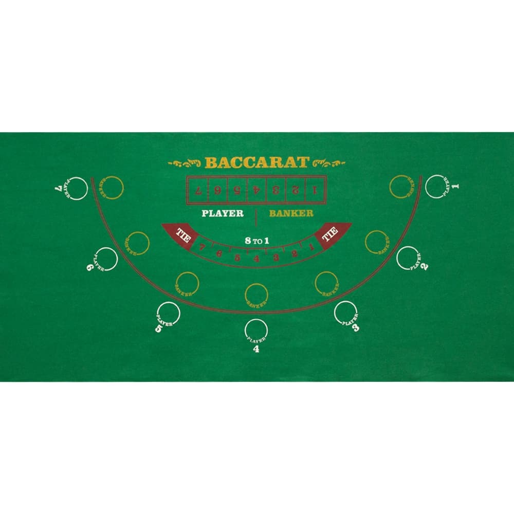 36"x72" Casino Baccarat Tabletop Layout Felt, Casino Table Top Cover Mat - Layout Felt