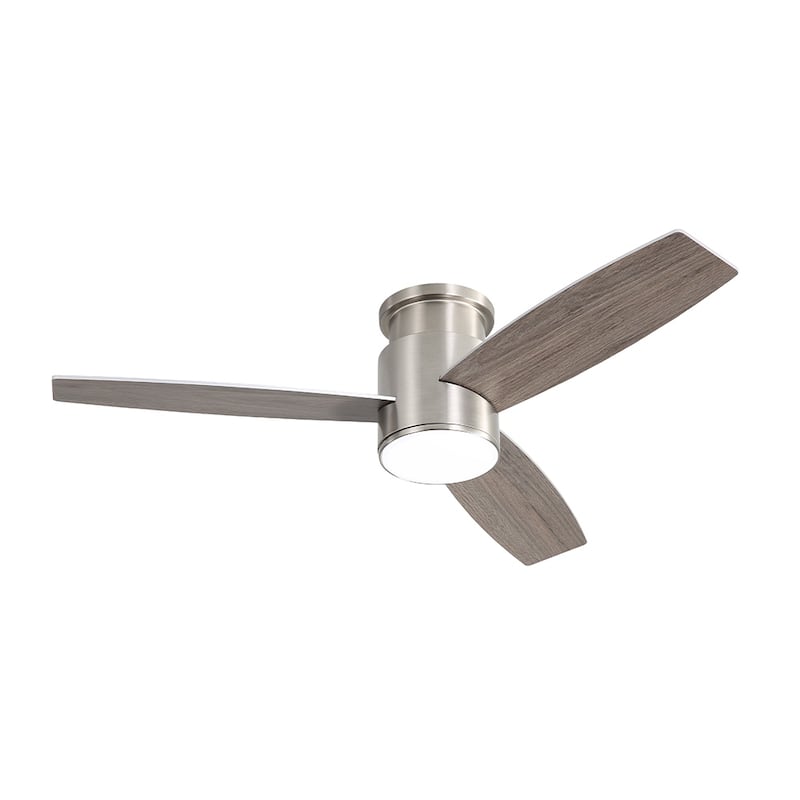 MLiAN 44" LED Flush Mounted Ceiling Fan with Remote ，3 Reversible Plywood Blades - 44