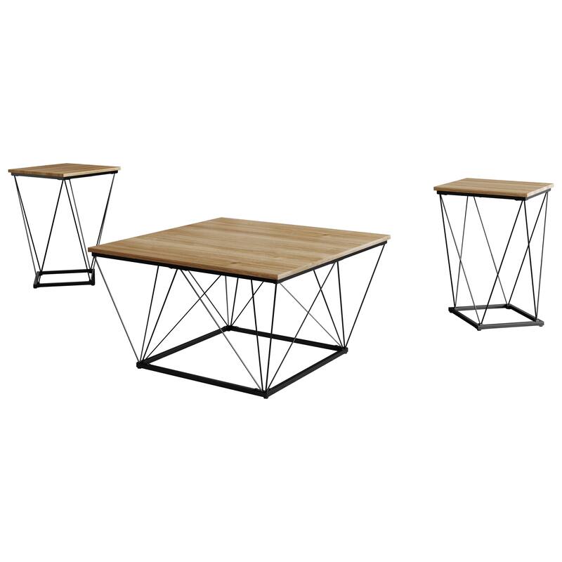 CraftPorch Minimalist 3- Pieces Coffee Table Set
