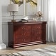 preview thumbnail 8 of 11, Furniture of America Mayday Traditional Solid Wood 6-Drawer Dresser Cherry