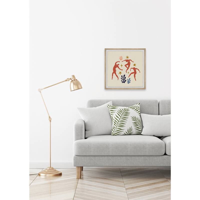 Human and Plants Interact Framed Wall Art, Nature-Inspired Accent - Refreshing Botanical Touch for Your Walls