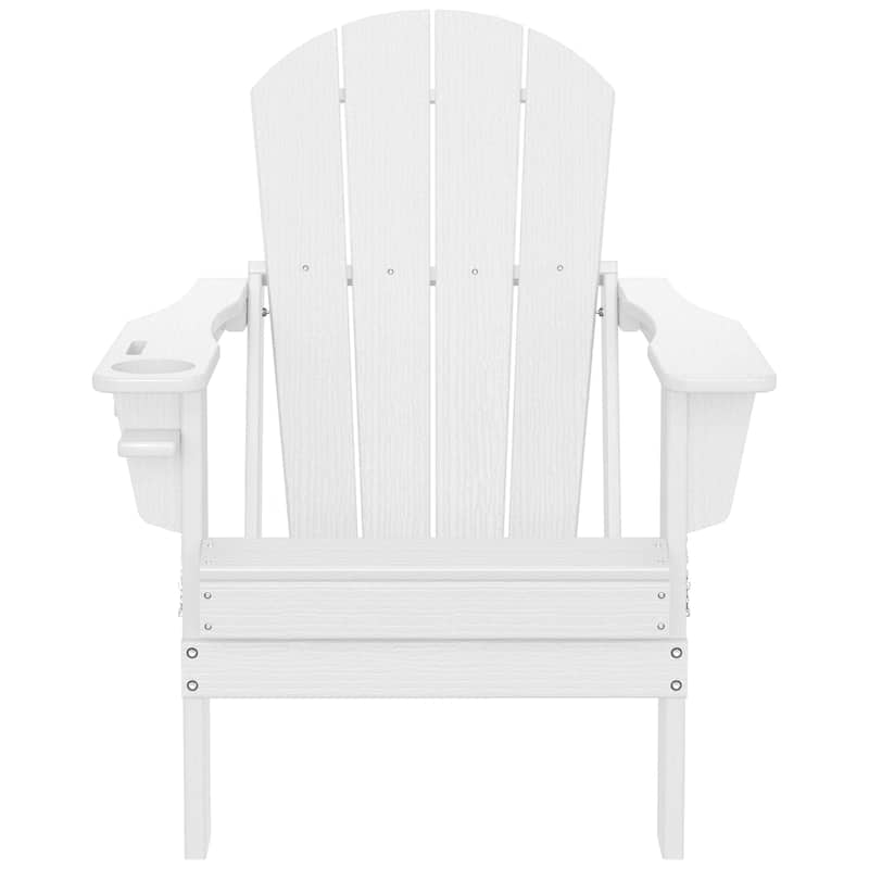 Polytrends Alvaro Outdoor Adirondack Chair with Cup Holder (Set of 2)