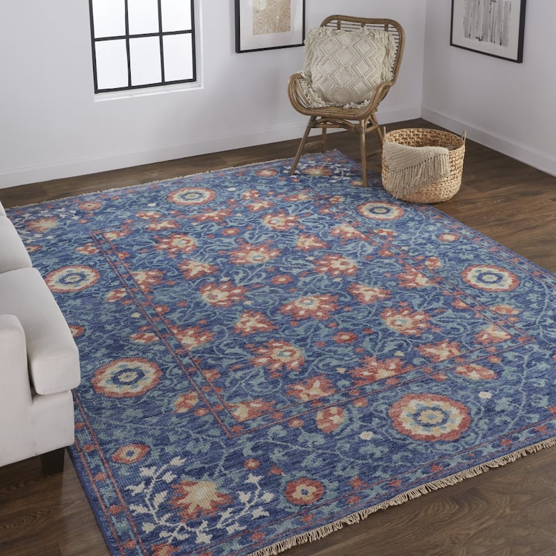 Yuwom Floral Stain Resistant Soft Area Rug By HomeRoots - 2' x 3'