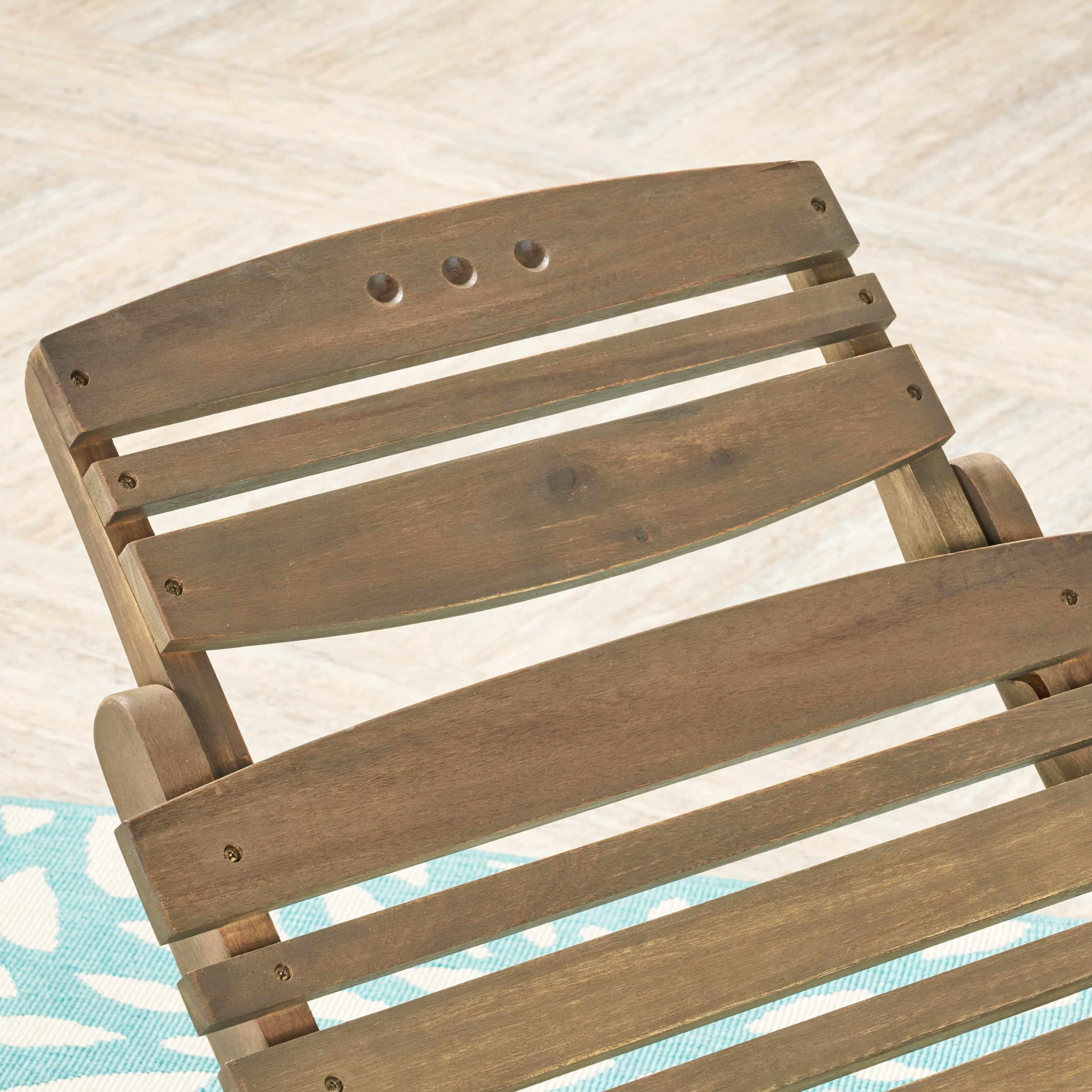 Lahaina outdoor acacia wood chaise lounge by christopher knight home clearance