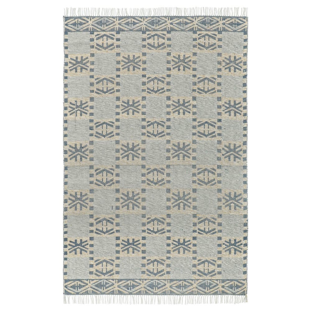 Terra by Obeetee Aurora Raha Blue Rug