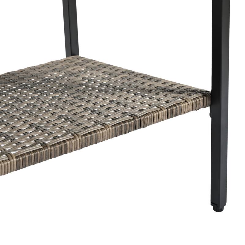 Outdoor Wicker Weaving Conversation Combo Set of 4