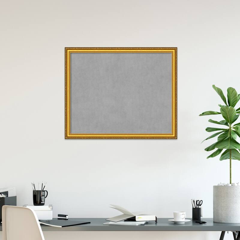 Amanti Art Colonial Embossed Gold Framed Magnetic Board