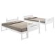 preview thumbnail 7 of 35, Contemporary Twin over Full Bunk Bed with Masculine Style Frame, Angled Ladder, Guardrails and Convertible Design