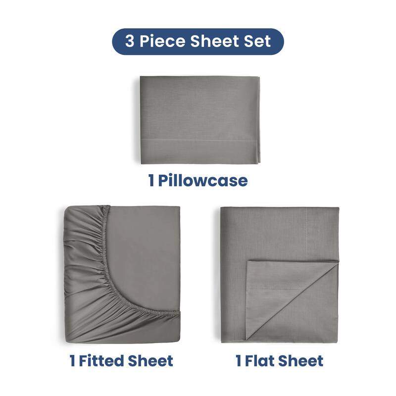 Martex 400 TC 100% Cotton Sateen, Deep Pocket, Silky Soft Sheet Set