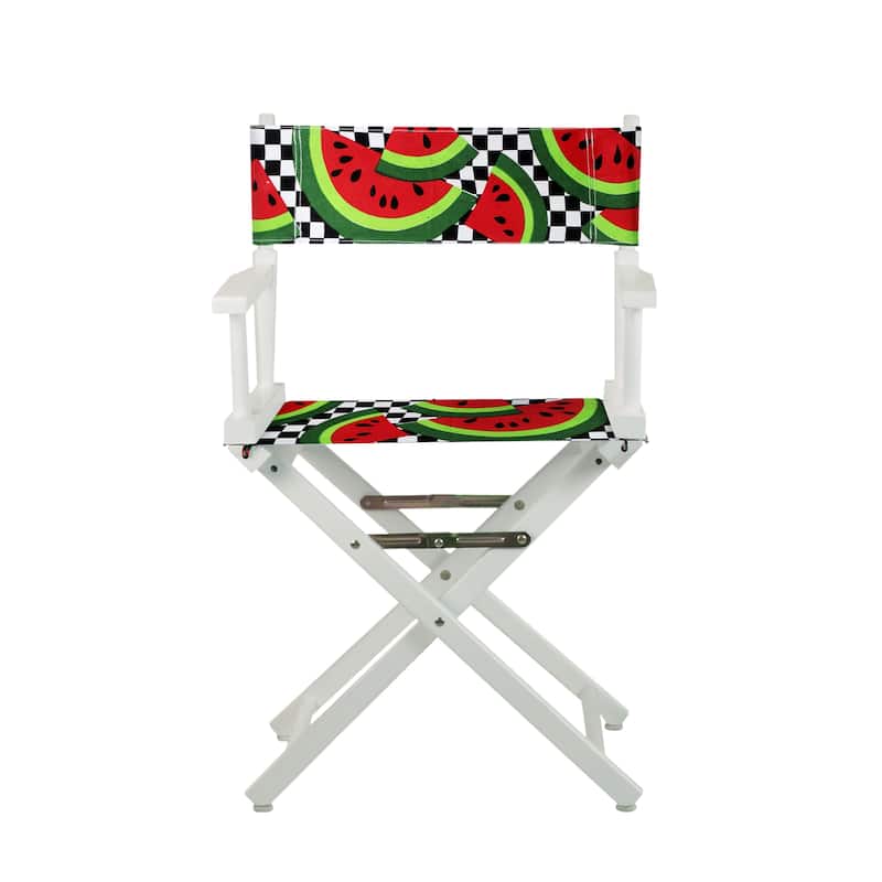 18" Director's Chair White Frame-Watermelon Slices - 21.75"W x 17"D x 33.75"H