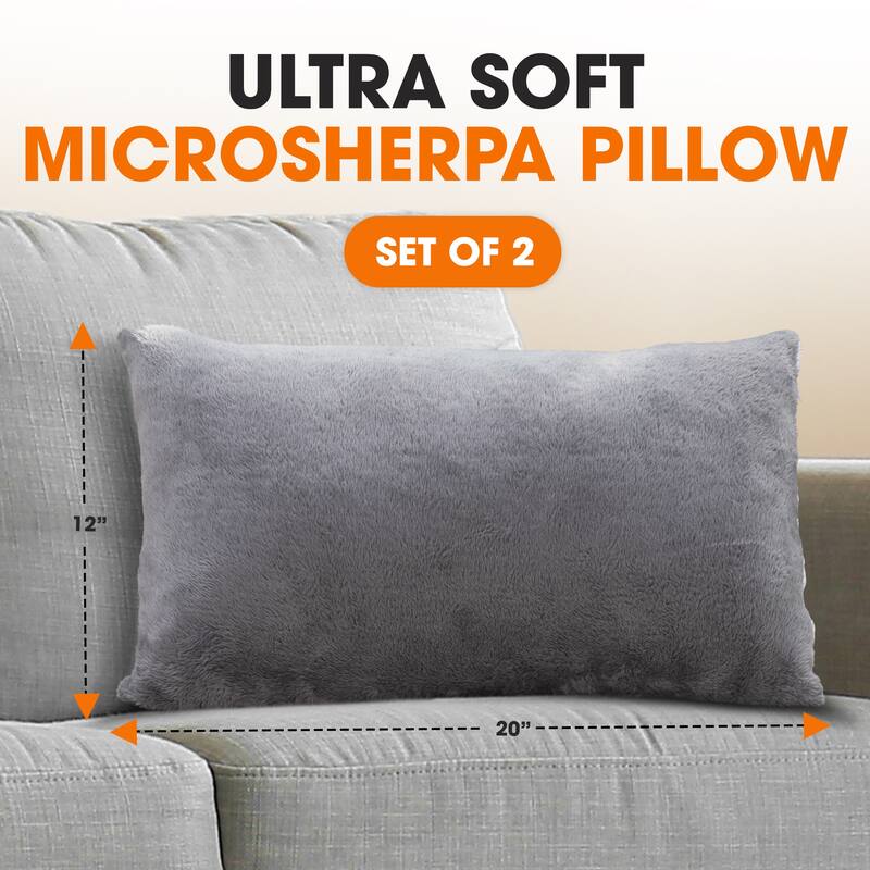Cheer Collection Set of 2 Ultra Soft and Fluffy Throw Pillow