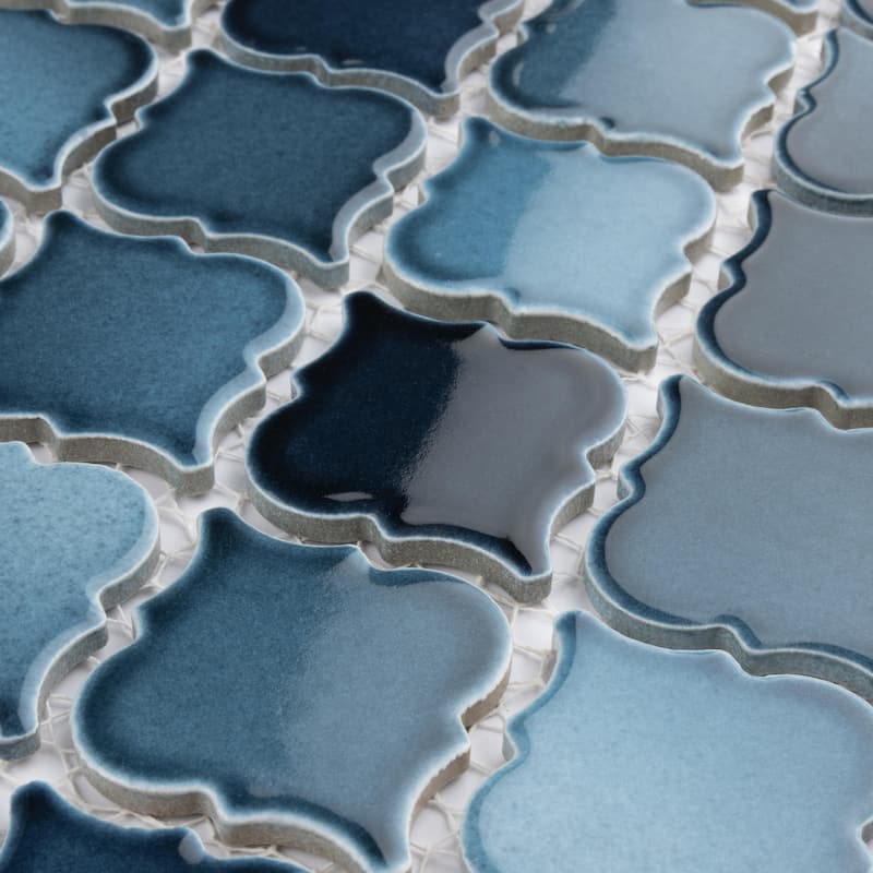 Merola Tile Hudson Tangier Glacier 12-3/8" x 12-3/8" Porcelain Mosaic Floor and Wall Tile