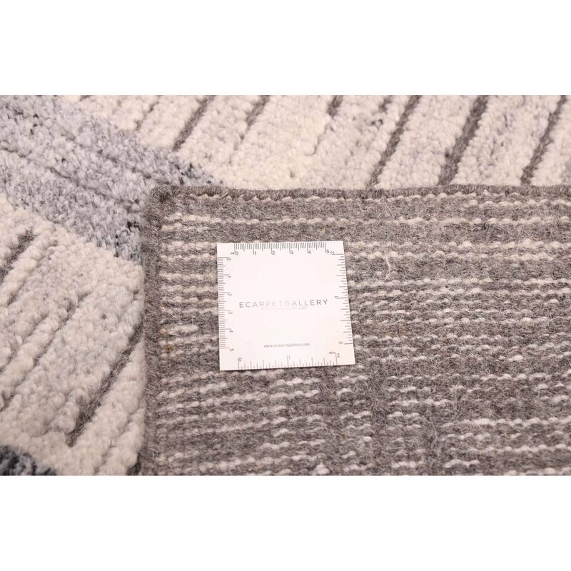 ECARPETGALLERY Hand-knotted Tangier Light Khaki Wool Rug - 5'1 x 7'11