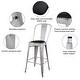 preview thumbnail 21 of 25, High Back Metal Barstool with Black/Brown Leather Cushion-Set of 4