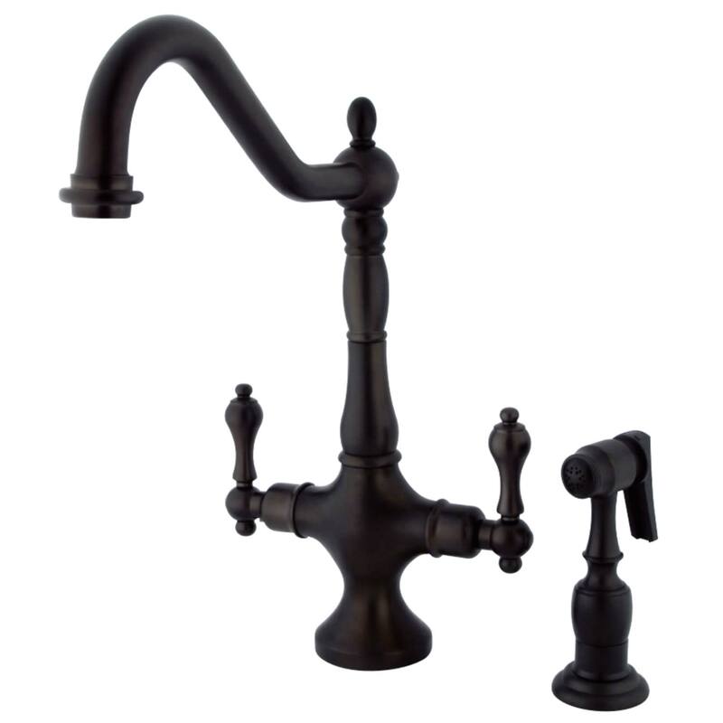 Kingston Brass Heritage 1.8 GPM Single Hole Kitchen Faucet - Includes - Oil Rubbed Bronze