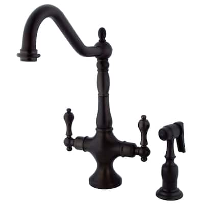 Kingston Brass Heritage 1.8 GPM Single Hole Kitchen Faucet - Includes
