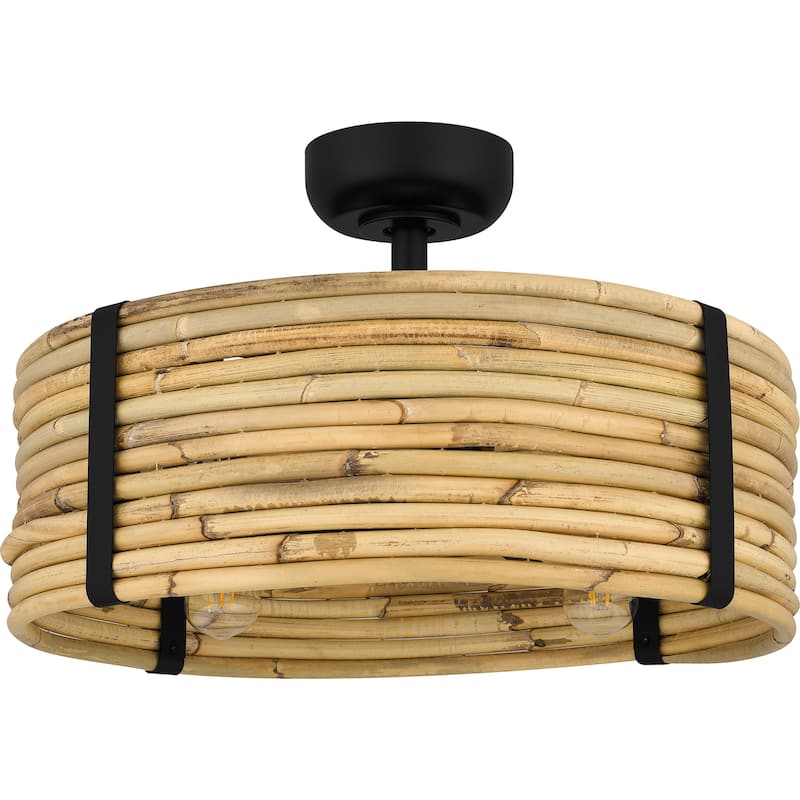 Lachlan 4-Light Matte Black Fan Light