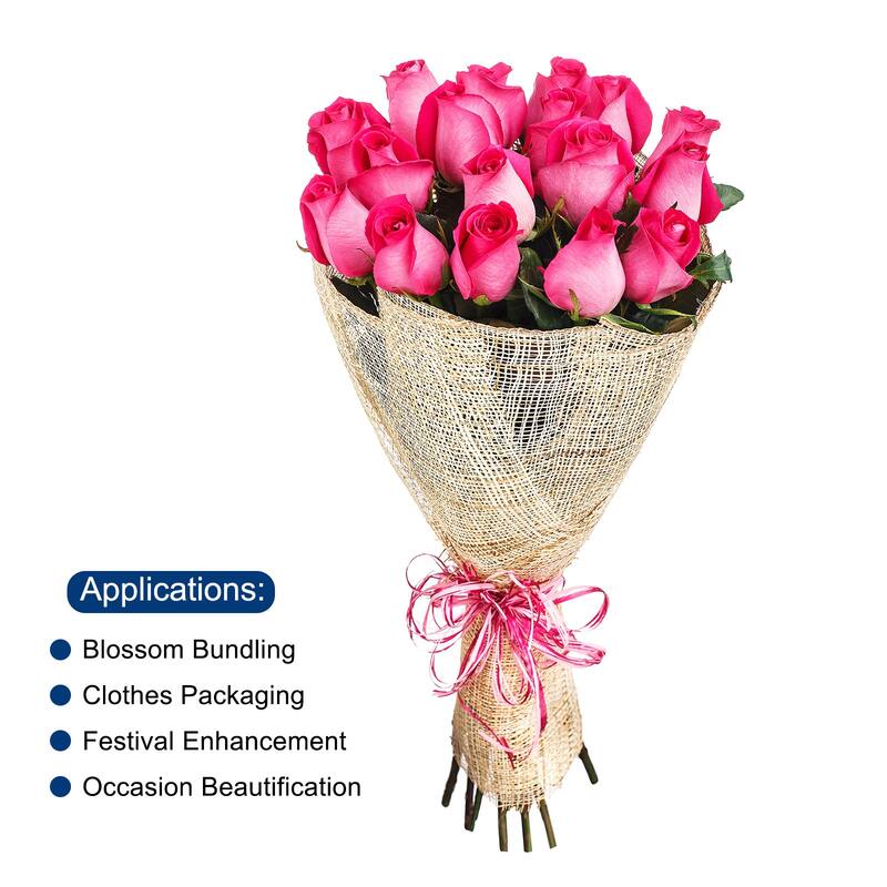 PP Burlap Mesh Wrapping Ribbon for Home Outdoor Wreath Decoration