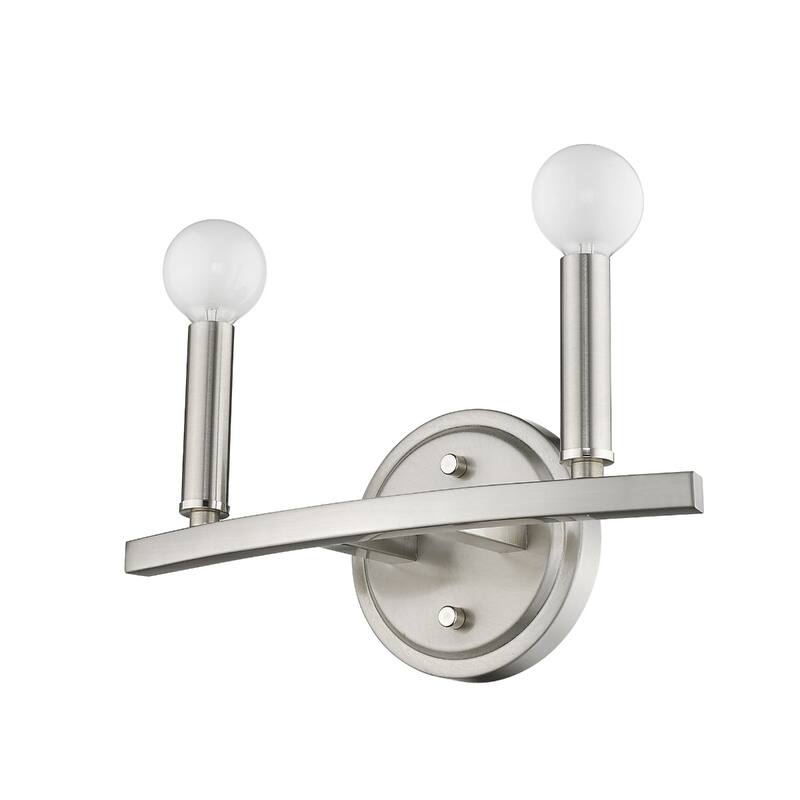 Steel Wall Sconce 2 Light LED Reversible Mount Fixture - 4” x 12” x 6.63” (D x W x H)