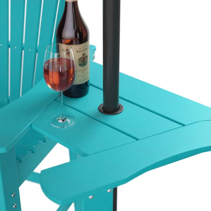 Modern Outdoor Bar Stools Set of 2 or 4 - with Ergonomic Adirondack Design, Durable HDPE Construction & Weather-Resistant