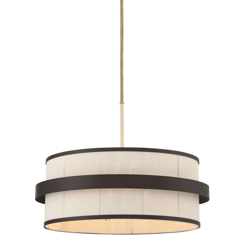 Minka Lavery 3686 Harbor Wrap 6 Light 28" Wide Multi Light Pendant - Dark Bronze / Painted Legacy Brass