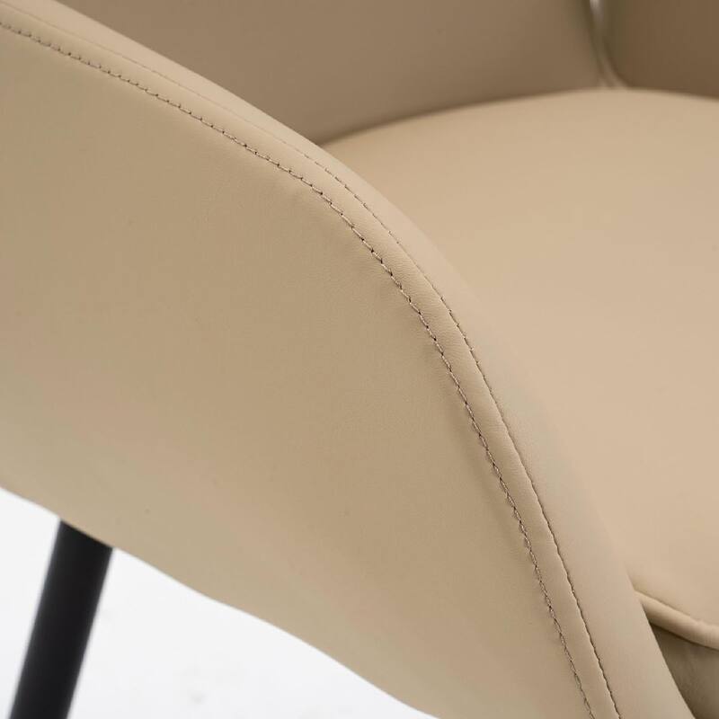 Set of 2 Cat-Scratch Resistant Dining Chairs with Gold Metal Legs