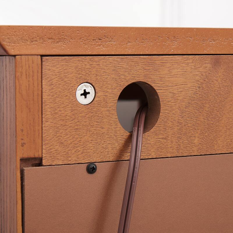 GDFStudio - Regency Traditional Storage Curio Cabinet with Tempered Glass Doors and Lighted Display