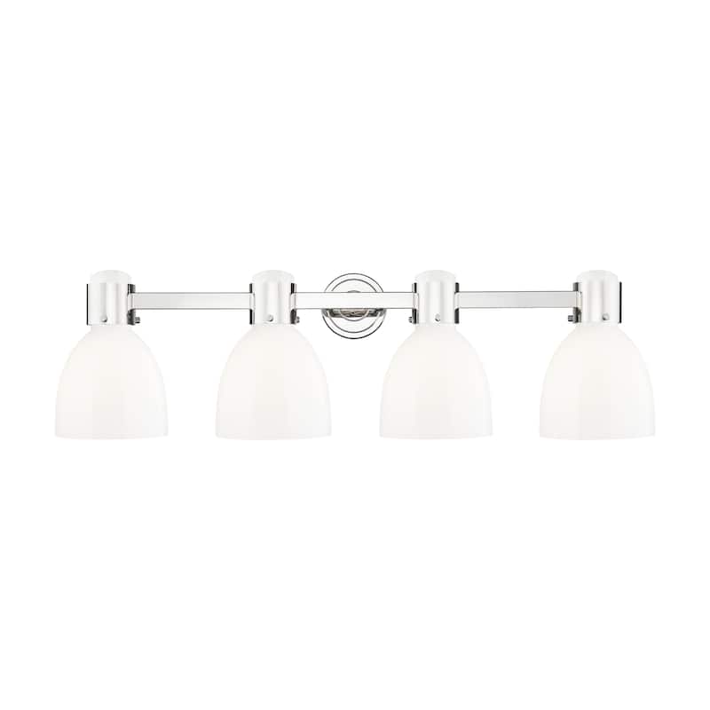 Innovations Lighting Downtown Urban - Lawton Bell - 4 Light 34" Wall-Mounted Bath Vanity Light