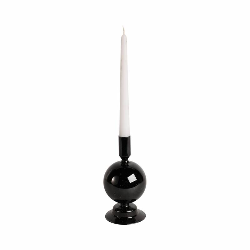 Glass Modern Bubble Taper Candle Holder