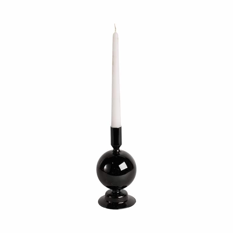 Sagebrook Home Glass Elegance - Illuminate Your Space with Unique Candle Holders - 4" x 4" x 7"