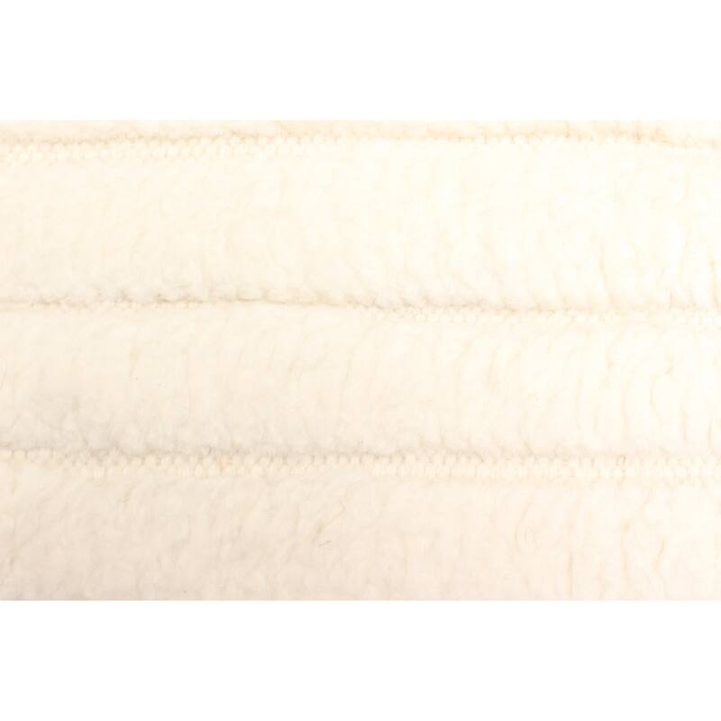 ECARPETGALLERY Hand-knotted Tangier Cream Wool Rug - 5'1 x 7'11