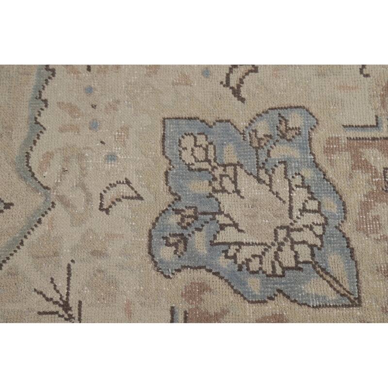 Traditional Floral Tabriz Persian Rug Hand-Knotted Wool Carpet - 9'4"x 13'1"