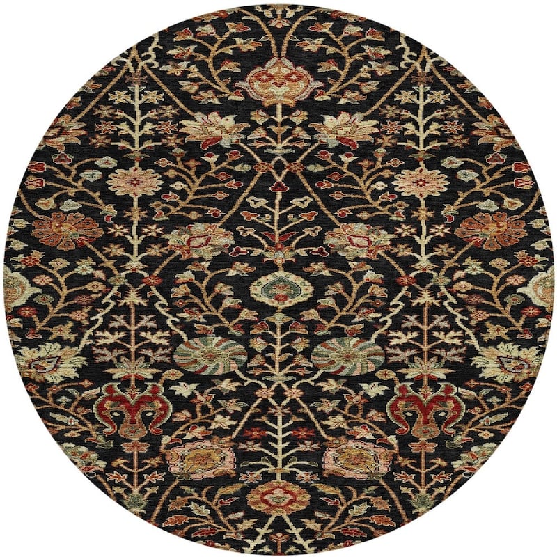 HomeRoots Floral Transitional Rectangle Outdoor Rug