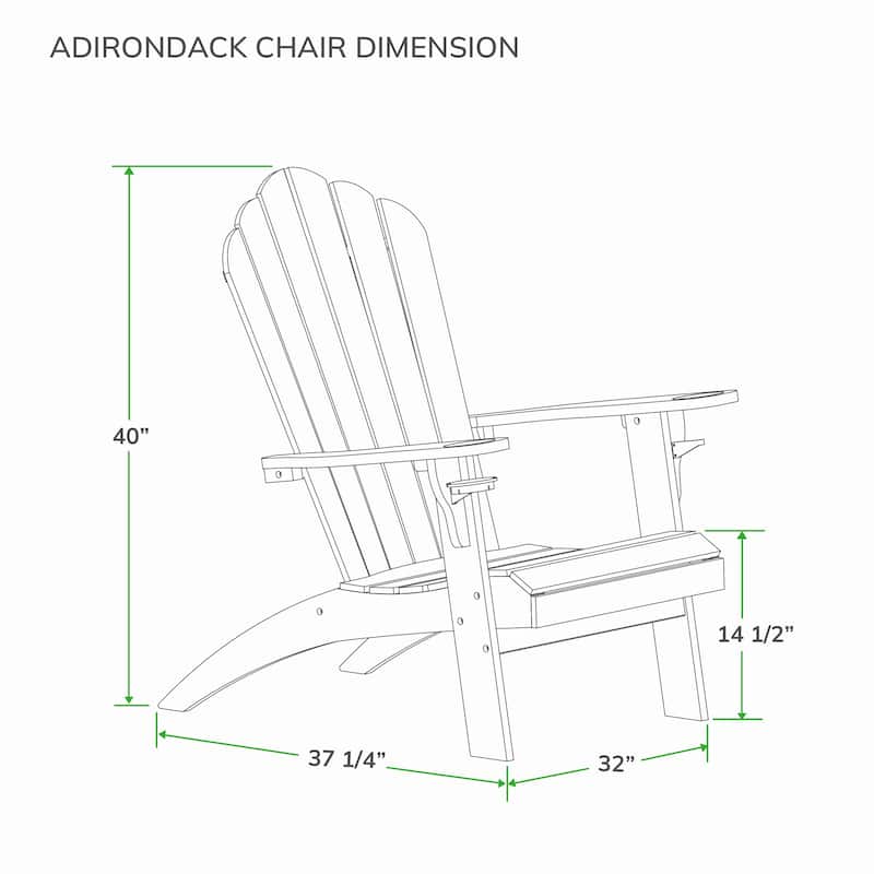 Cambridge Casual Cambria Adirondack Chairs with Cup Holder Set of 2