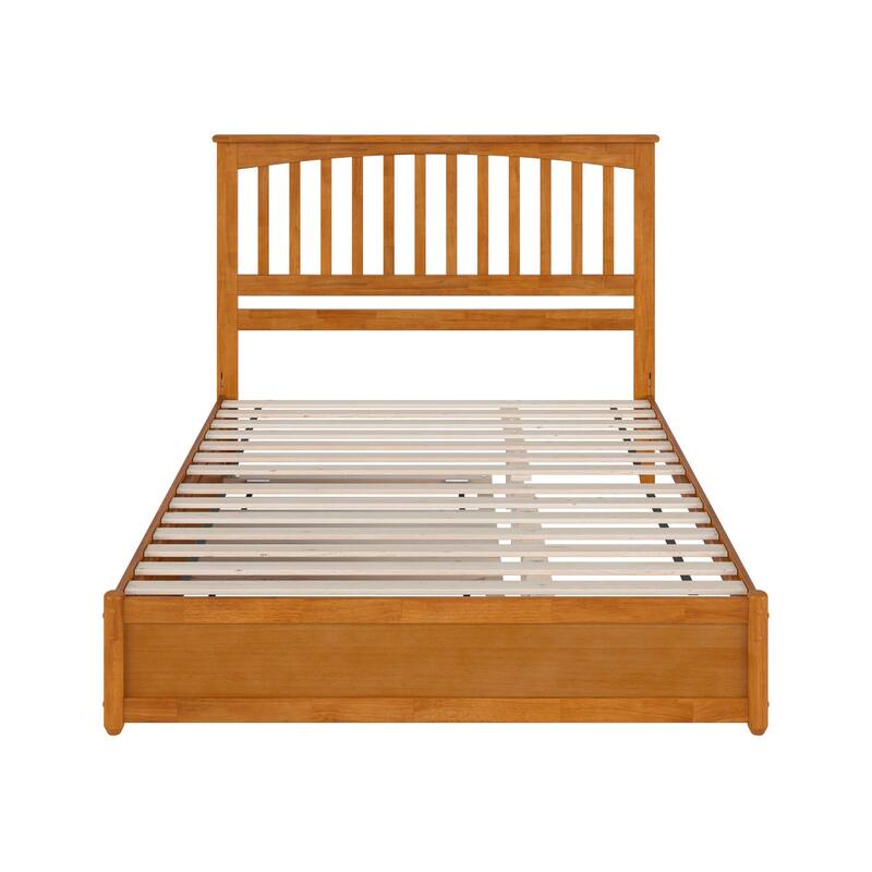 Everett Platform Bed with Panel Footboard and Twin XL Trundle