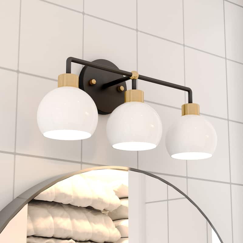OROMA HOME Hannes 3-Light Dome Bathroom Vanity Light - N/A