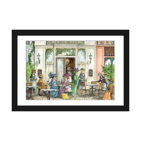 iCanvas "At The Feline Cafe" by Astrid Sheckels