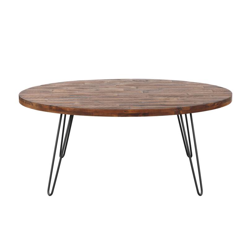 Raffles 44" Wood Oval Cocktail Table