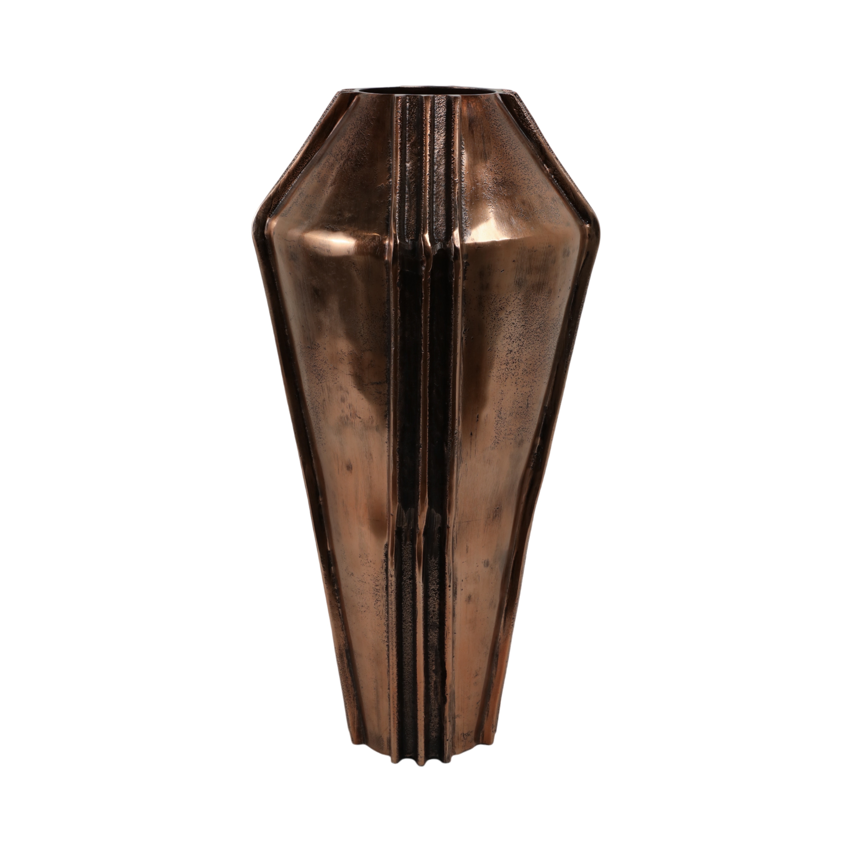 Metal Vase Decorative Accent Piece Modern Design for Home Office Decor
