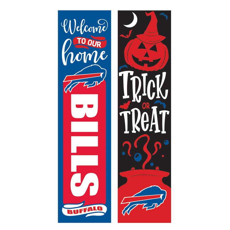 47" Double Sided Seasonal Porch Leaner, Buffalo Bills - 47" x 11.25"