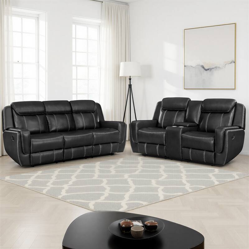 Fremont & Park Manuel 2-Piece Manual Reclining Living Room Sofa Set